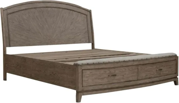 Liberty Furniture Avalon Burnished Beige King Panel Storage Bed