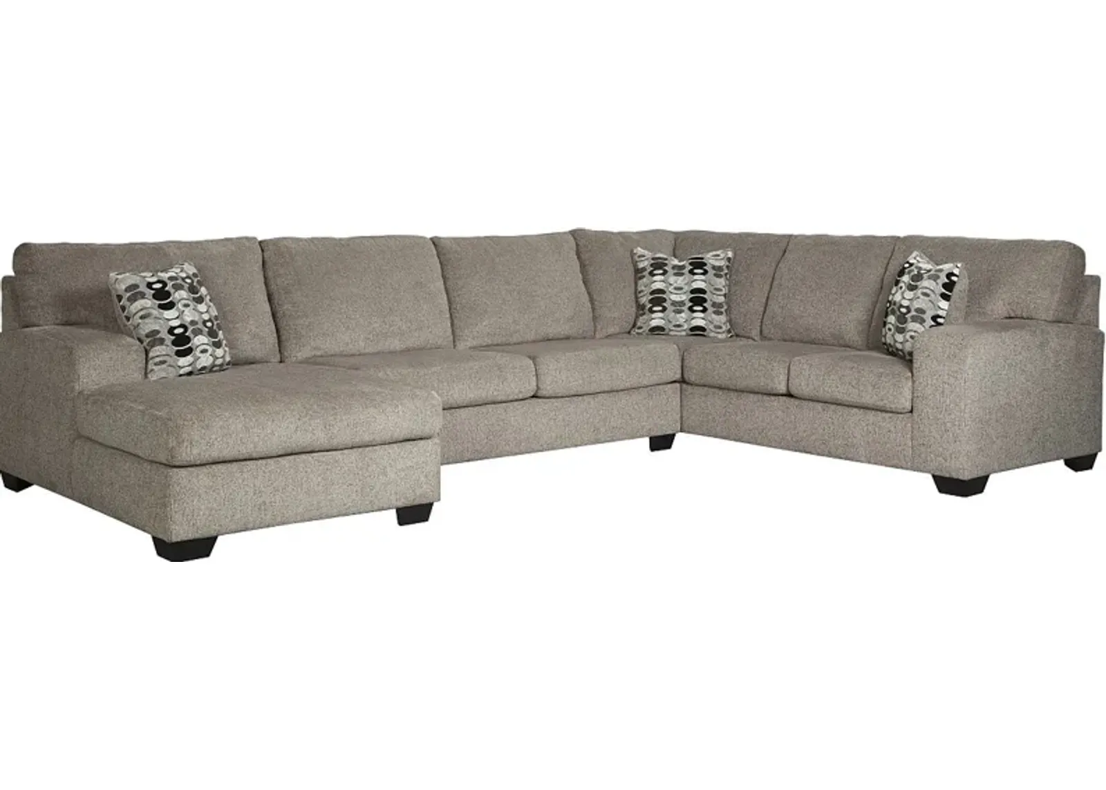 Signature Design by Ashley® Ballinasloe 3-Piece Platinum Left-Arm Facing Sectional and Chaise