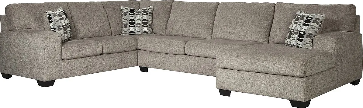 Signature Design by Ashley® Ballinasloe 3-Piece Platinum Left-Arm Facing Sectional with Chaise