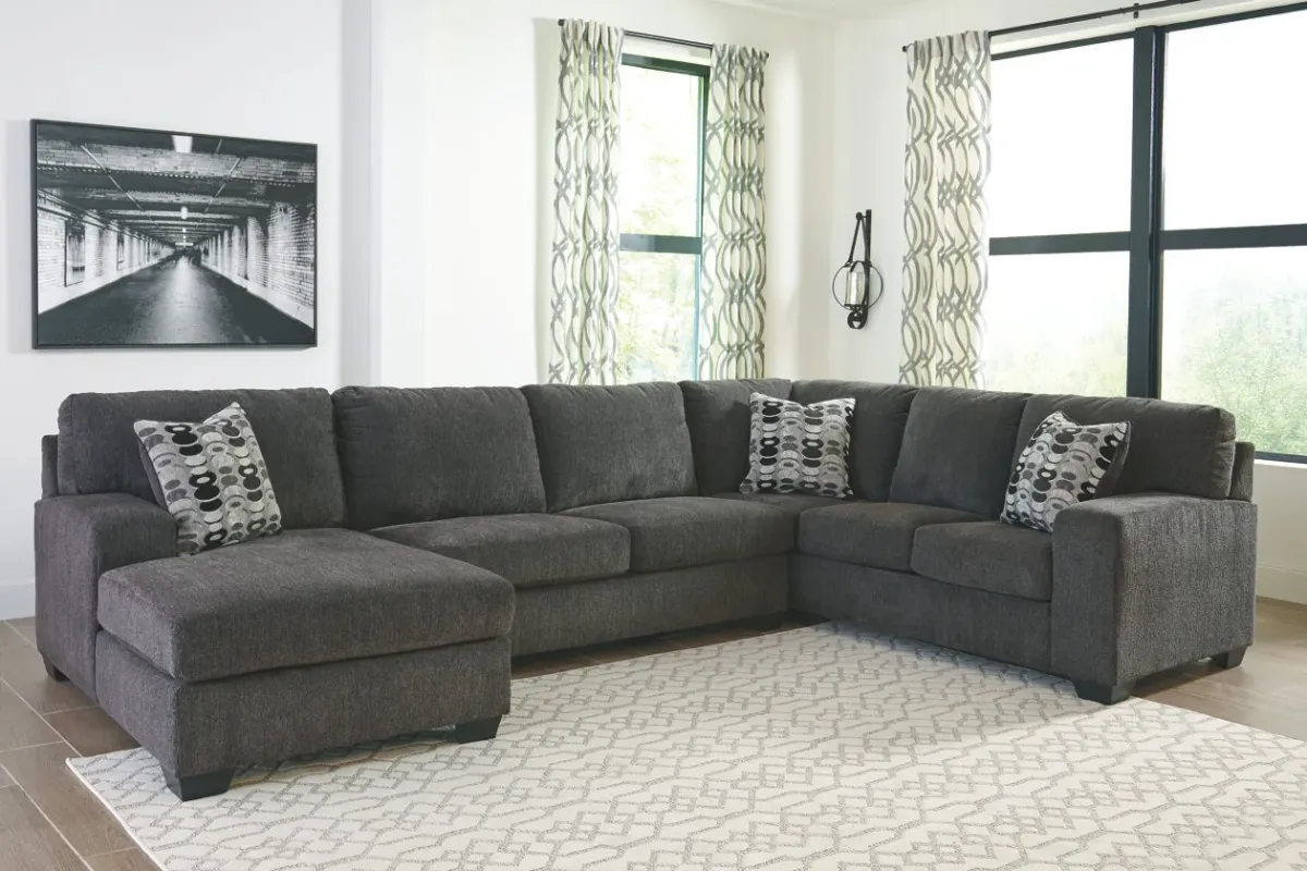 Signature Design by Ashley Ballinasloe Smoke 3-Piece Sectional