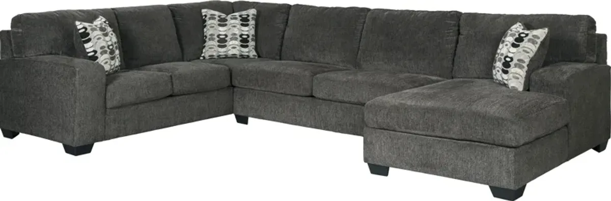 Signature Design by Ashley® Ballinasloe 3-Piece Smoke Sectional