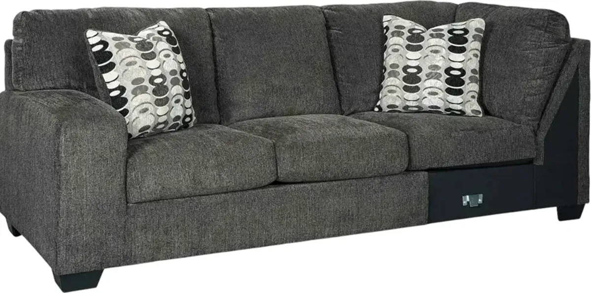 Signature Design by Ashley® Ballinasloe 3-Piece Smoke Right-Arm Facing Sectional and Chaise