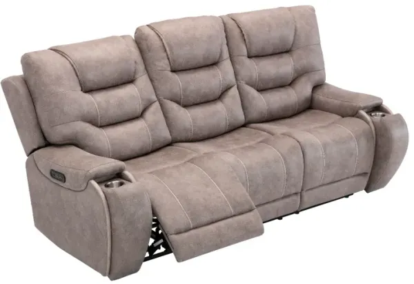 Canyon Grey Power Reclining Sofa with Power Headrest