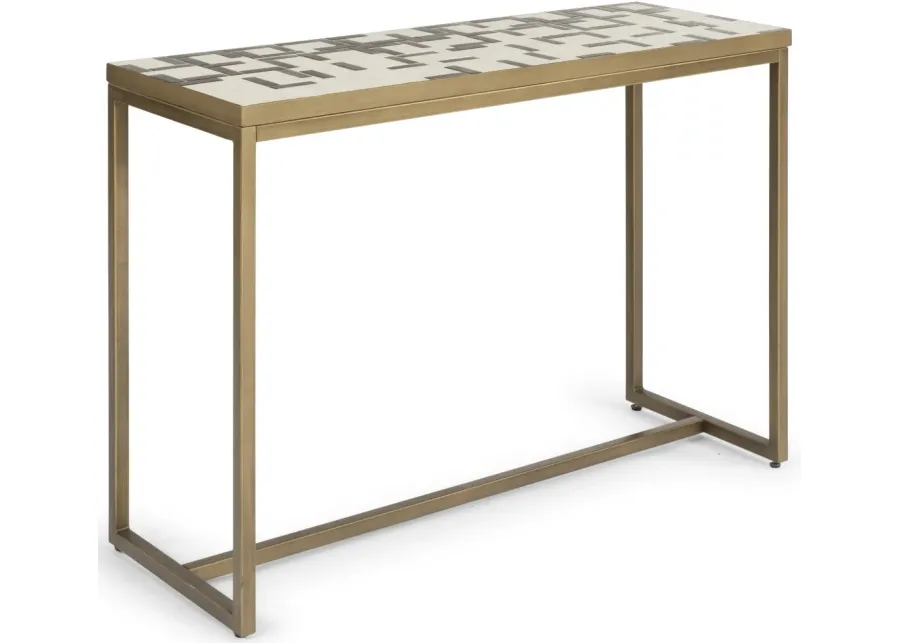 homestyles® Geometric II Other Brass Console Table