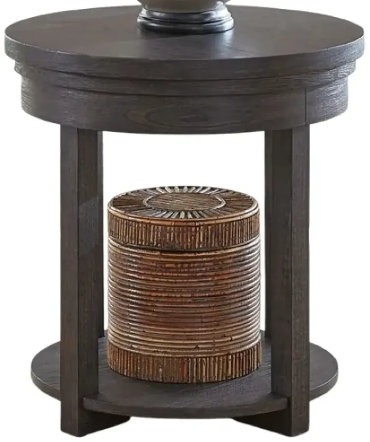 Liberty Furniture Weston Peppercorn Round End Table