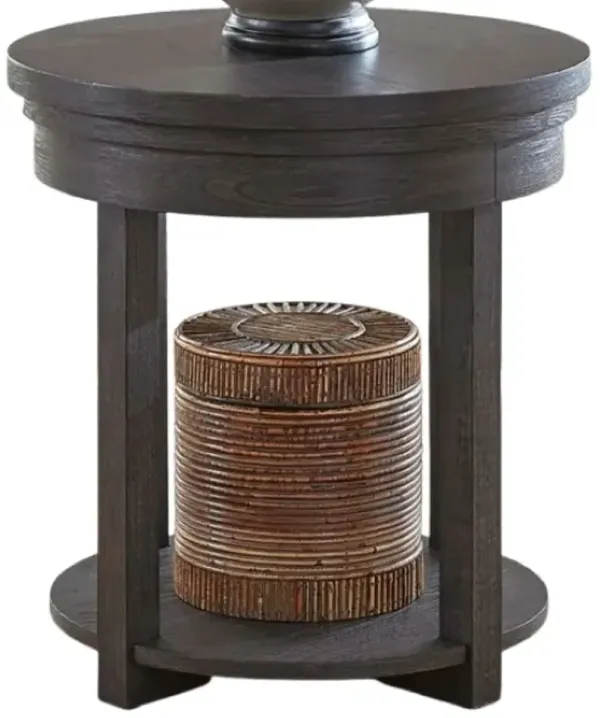 Liberty Furniture Weston Peppercorn Round End Table