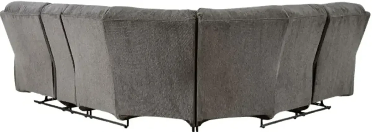 Signature Design by Ashley® Museum 2-Piece Pewter L-Shape Manual Reclining Sectional