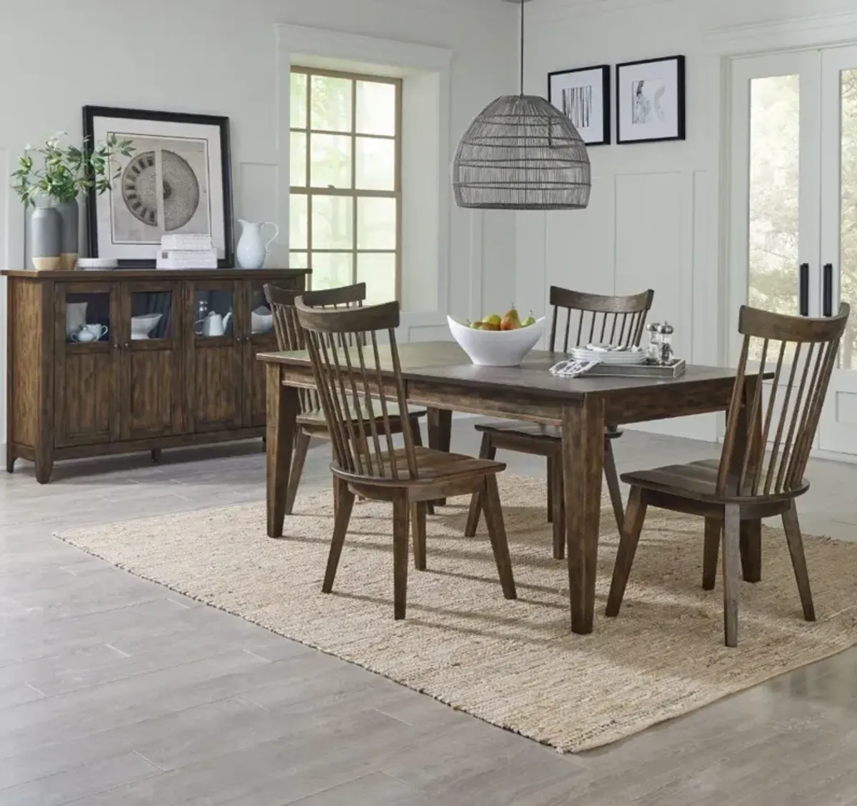 Liberty Furniture Midland Falls 5-Piece Rustic Brown Dining Set