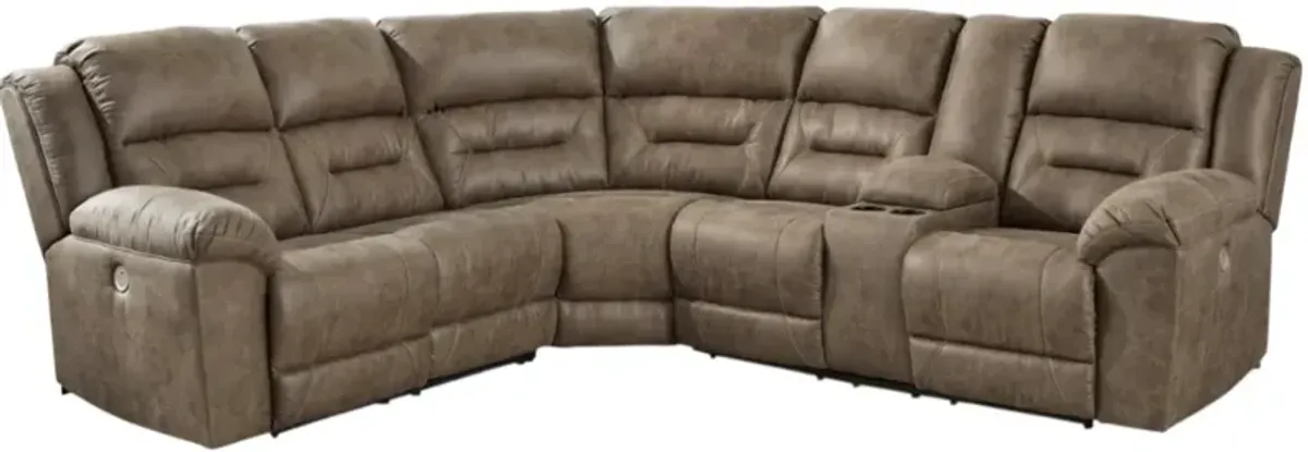Signature Design by Ashley® Ravenel 3-Piece Fossil Power Reclining Sectional