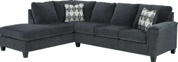 Signature Design by Ashley® Abinger 2-Piece Smoke Left-Arm Facing Sectional and Chaise