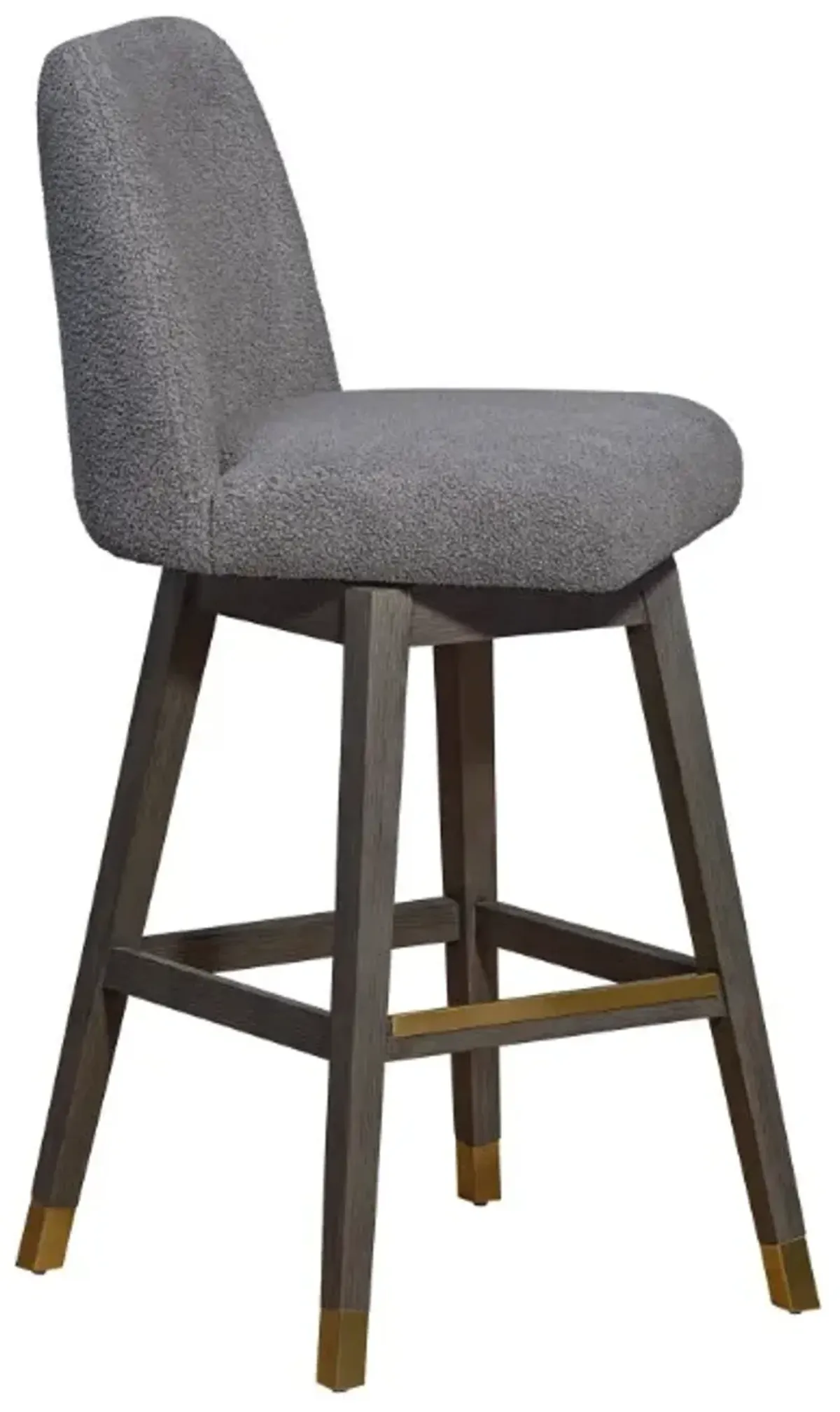 Armen Living Amalie Grey Oak Swivel Bar Stool