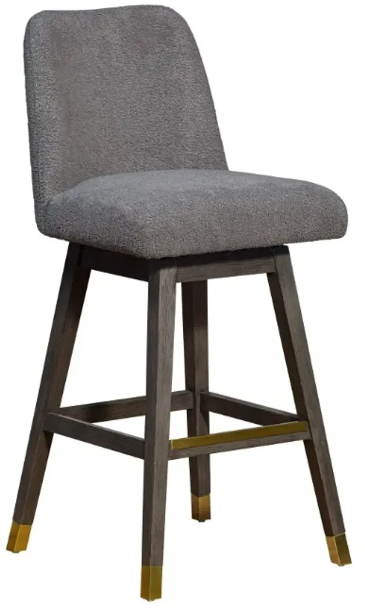 Armen Living Amalie Grey Oak Swivel Bar Stool