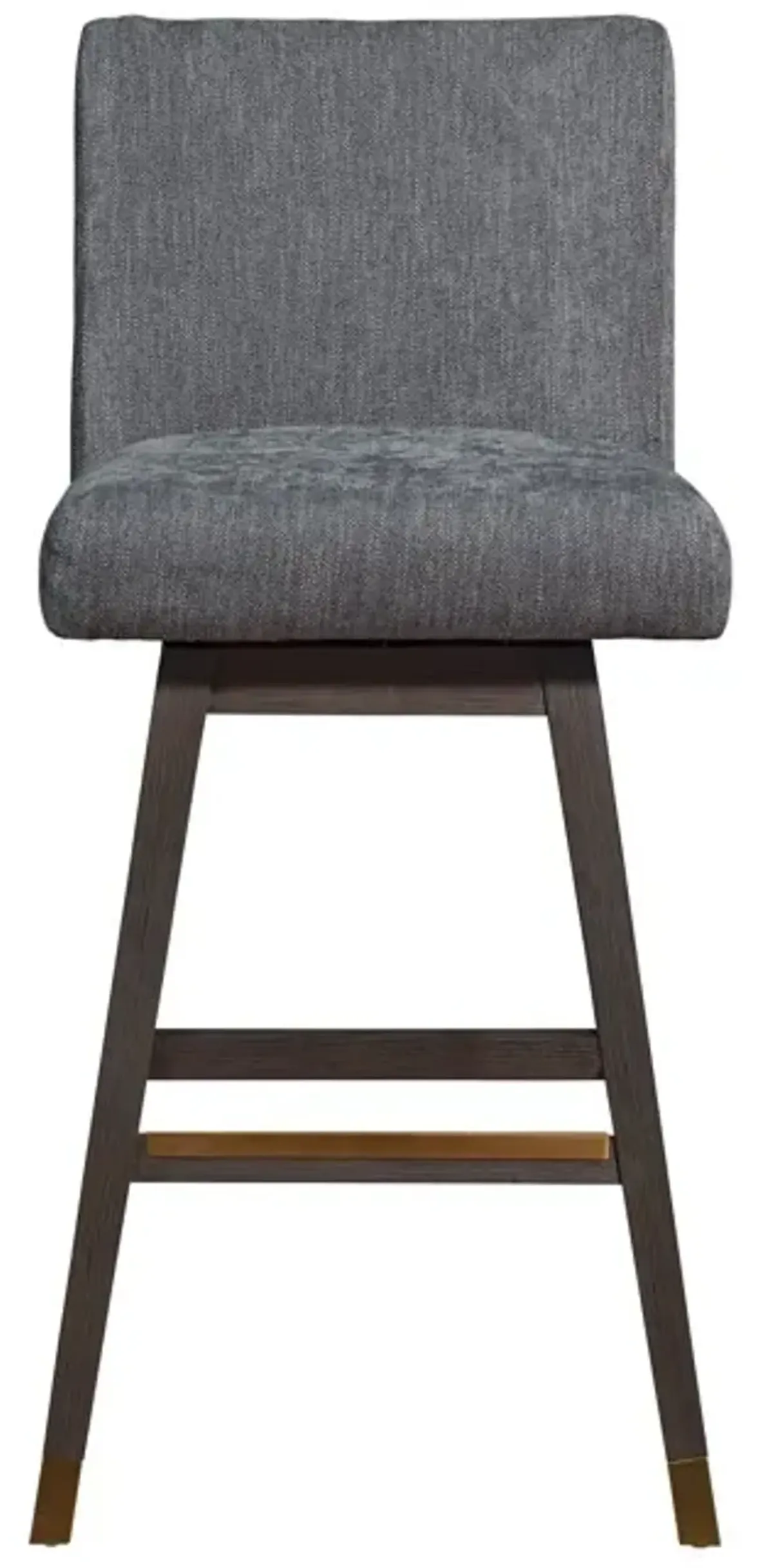 Armen Living Basila Gray Oak Swivel Bar Stool