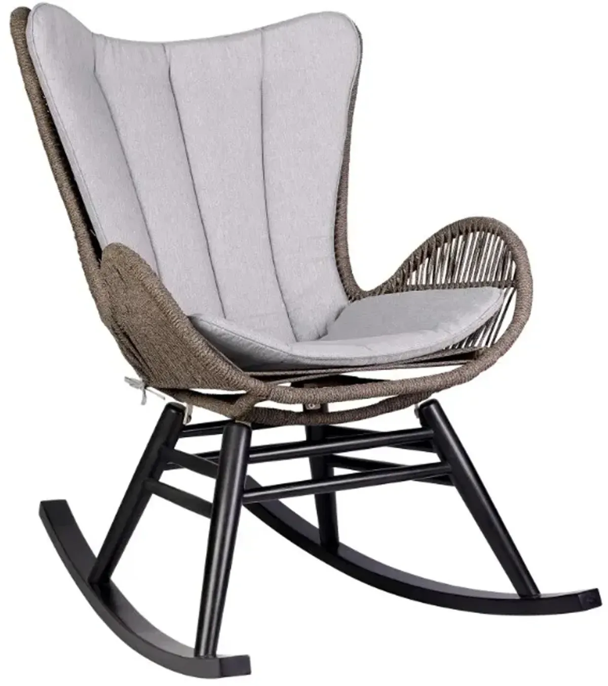Armen Living Fanny Dark Eucalyptus Outdoor Patio Rocking Chair