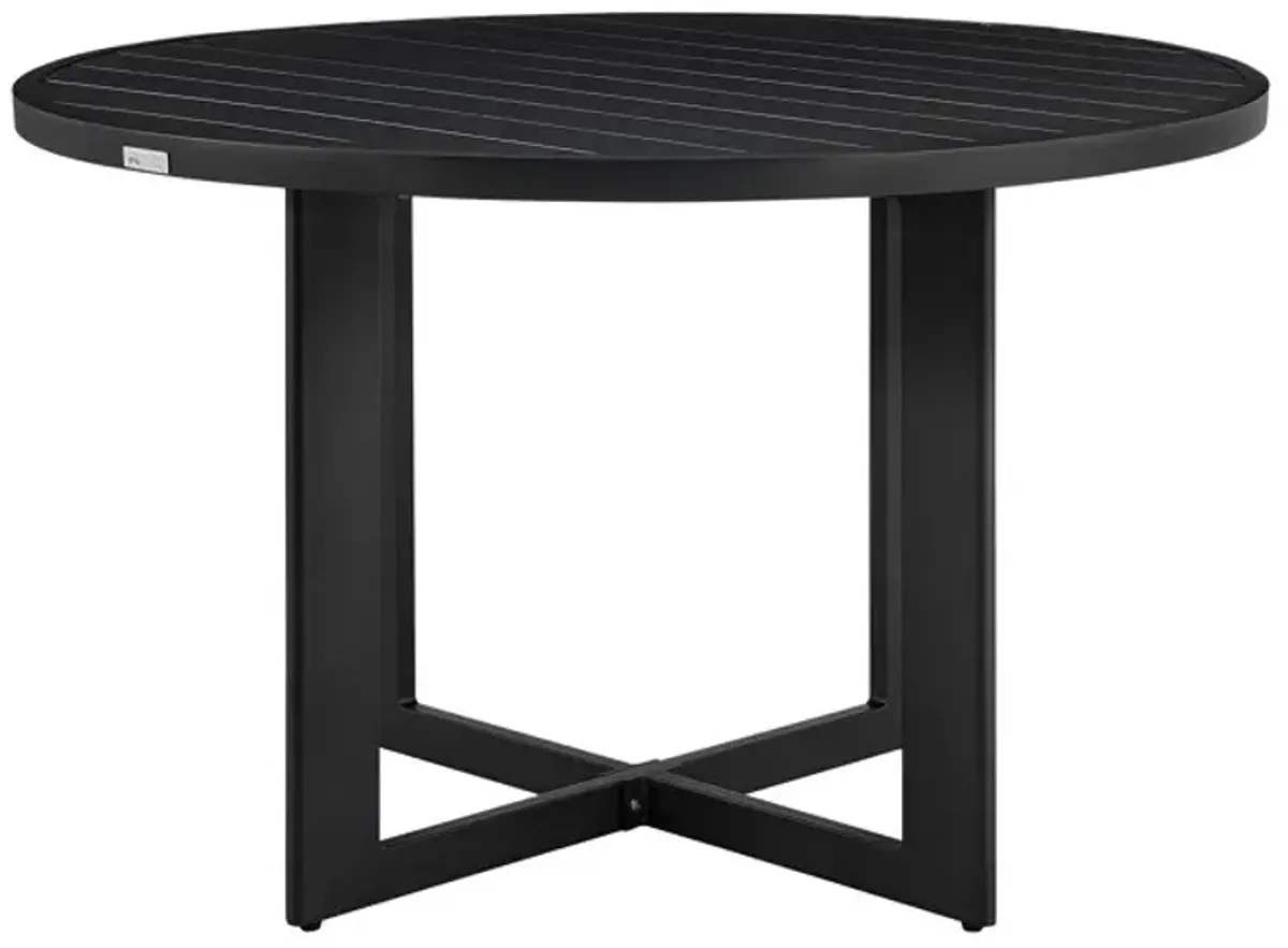Armen Living Grand Black Outdoor Patio Dining Table