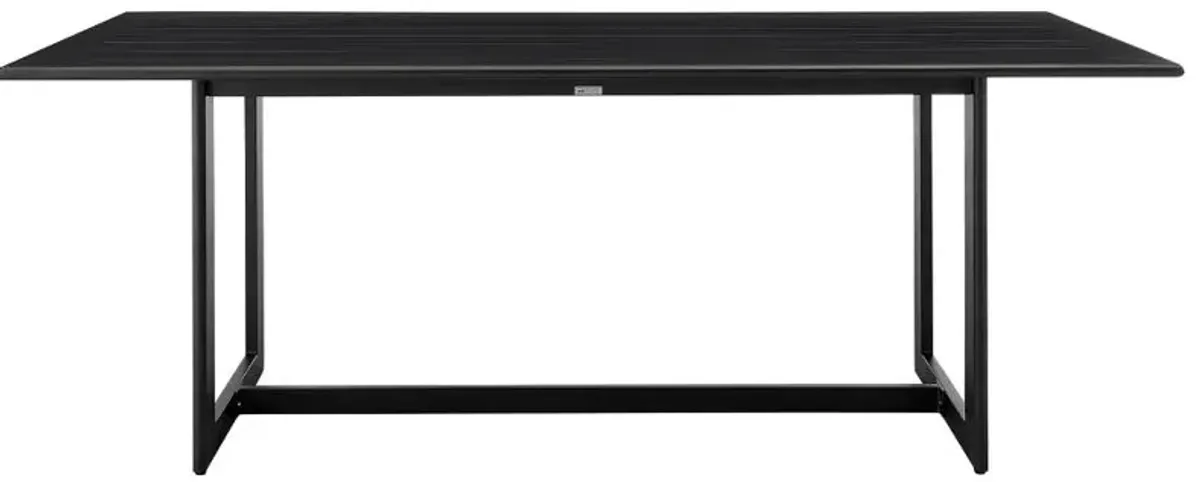 Armen Living Grand Black Outdoor Patio Dining Table