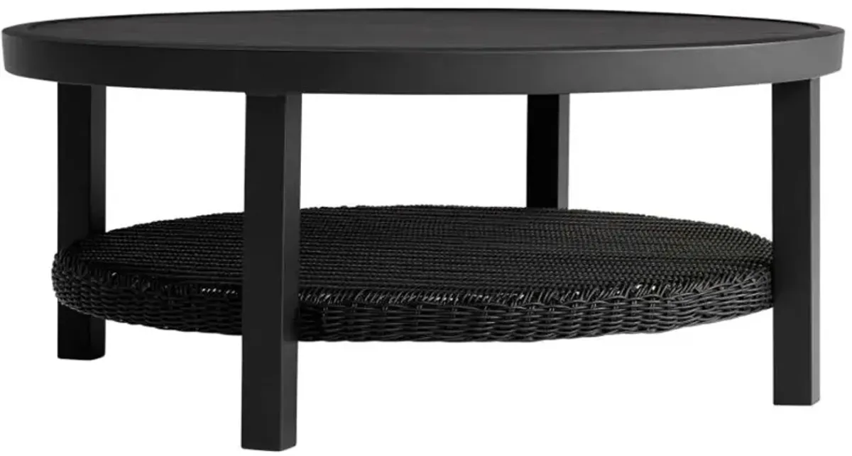 Armen Living Grand 5-Piece Black/Dark Gray Outdoor Seating Set