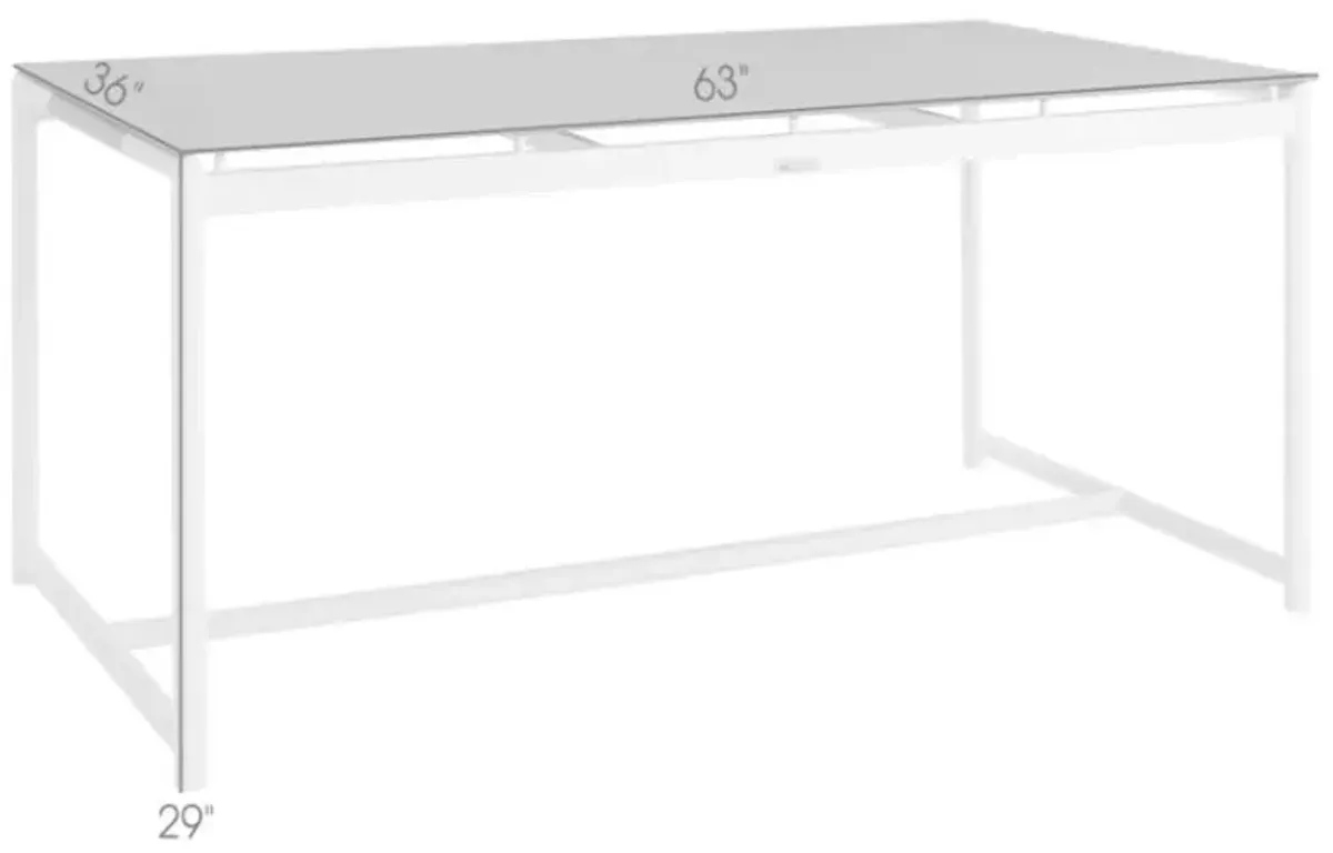 Armen Living Royal 2-Piece Alunimum/Stone/White Outdoor Dining Table