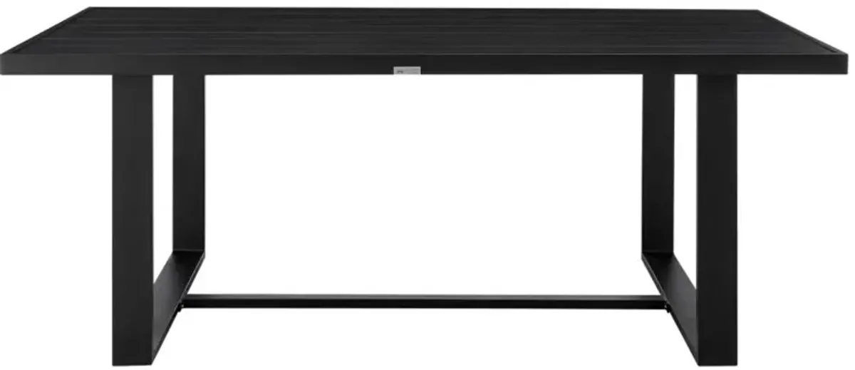 Armen Living Felicia Black Outdoor Patio Dining Table