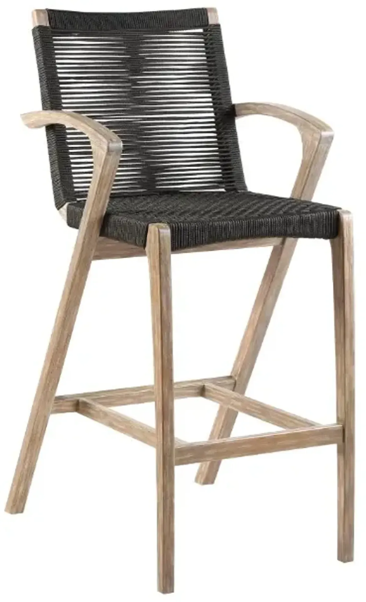 Armen Living Nabila Teak Outdoor Counter and Bar Height Stool