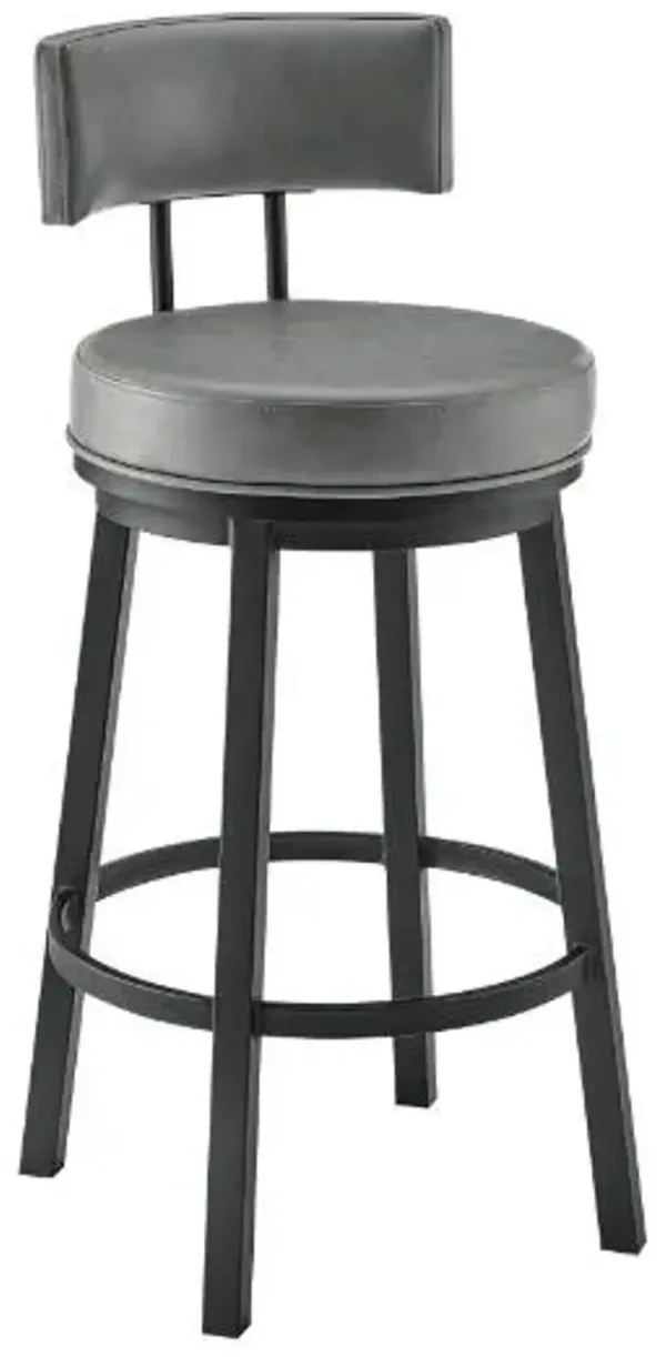 Armen Living Dalza Black/Grey Barstool