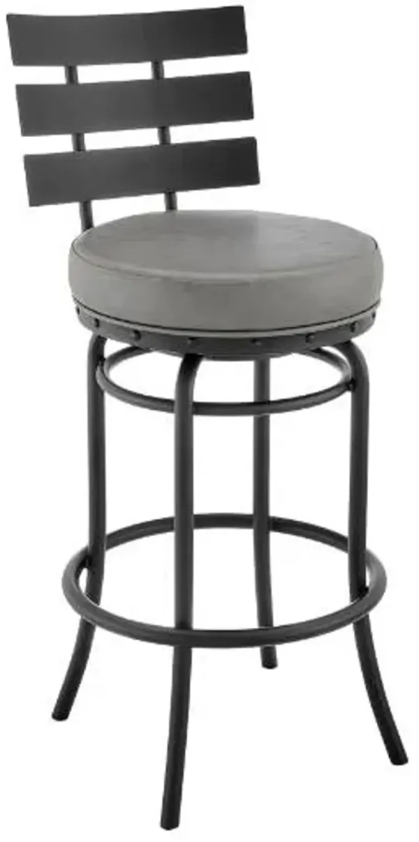 Armen Living Natya Black/Grey Barstool