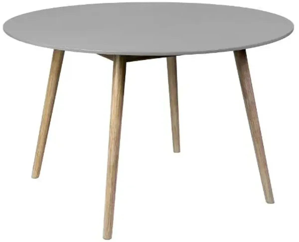 Armen Living Sydney Grey/Light Eucalyptus Patio Outdoor Dining Table