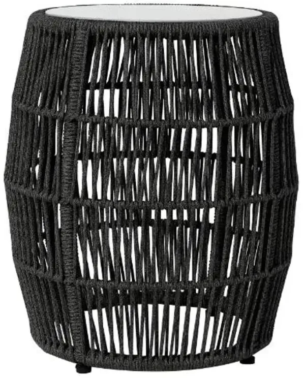 Armen Living Emory Charcoal Outdoor End Table