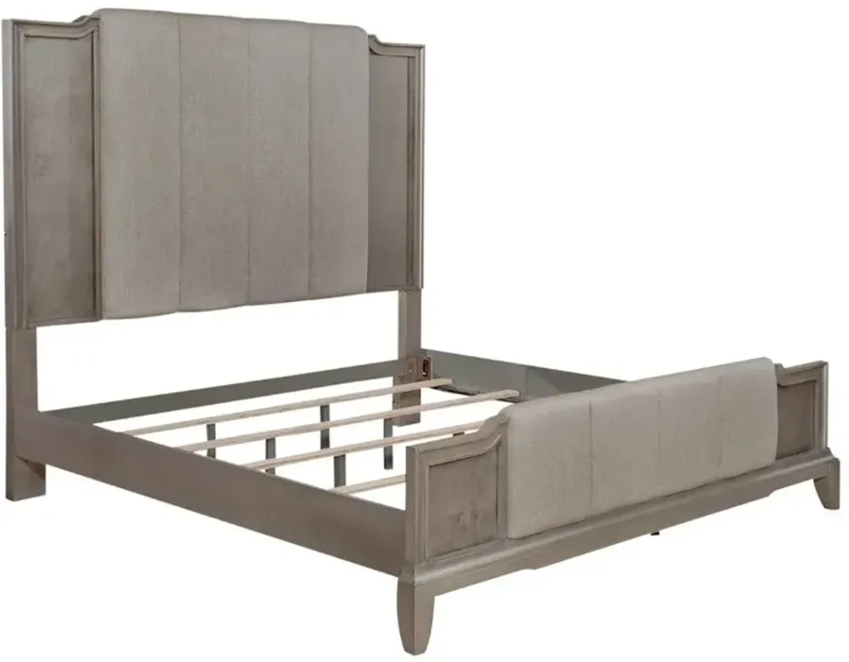 Liberty Furniture Montage Platinum California King Upholstered Panel Bed