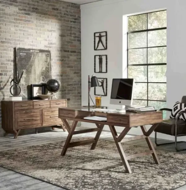 Liberty Furniture Lennox 2-Piece Weathered Chestnut Desk Set