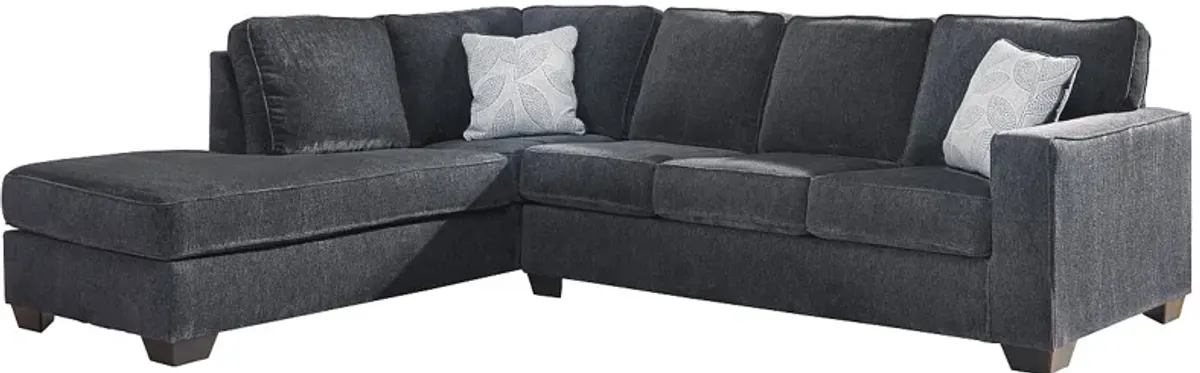 Signature Design by Ashley® Altari 2-Piece Slate Left-Arm Facing Chaise Sofa Sectional