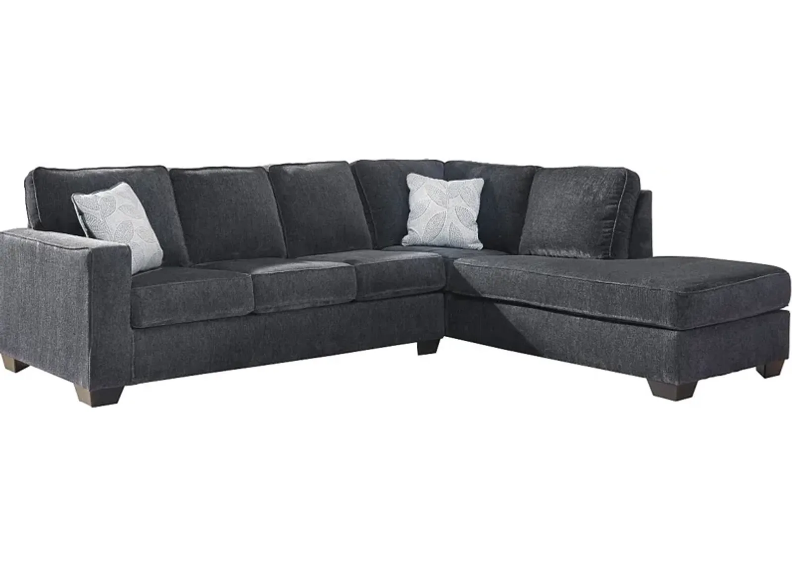 Signature Design by Ashley® Altari 2-Piece Slate Right-Arm Facing Chaise Sofa Sectional