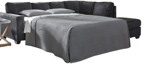 Signature Design by Ashley® Altari 2-Piece Slate Right-Arm Facing Chaise with Full Sofa Sleeper Sectional
