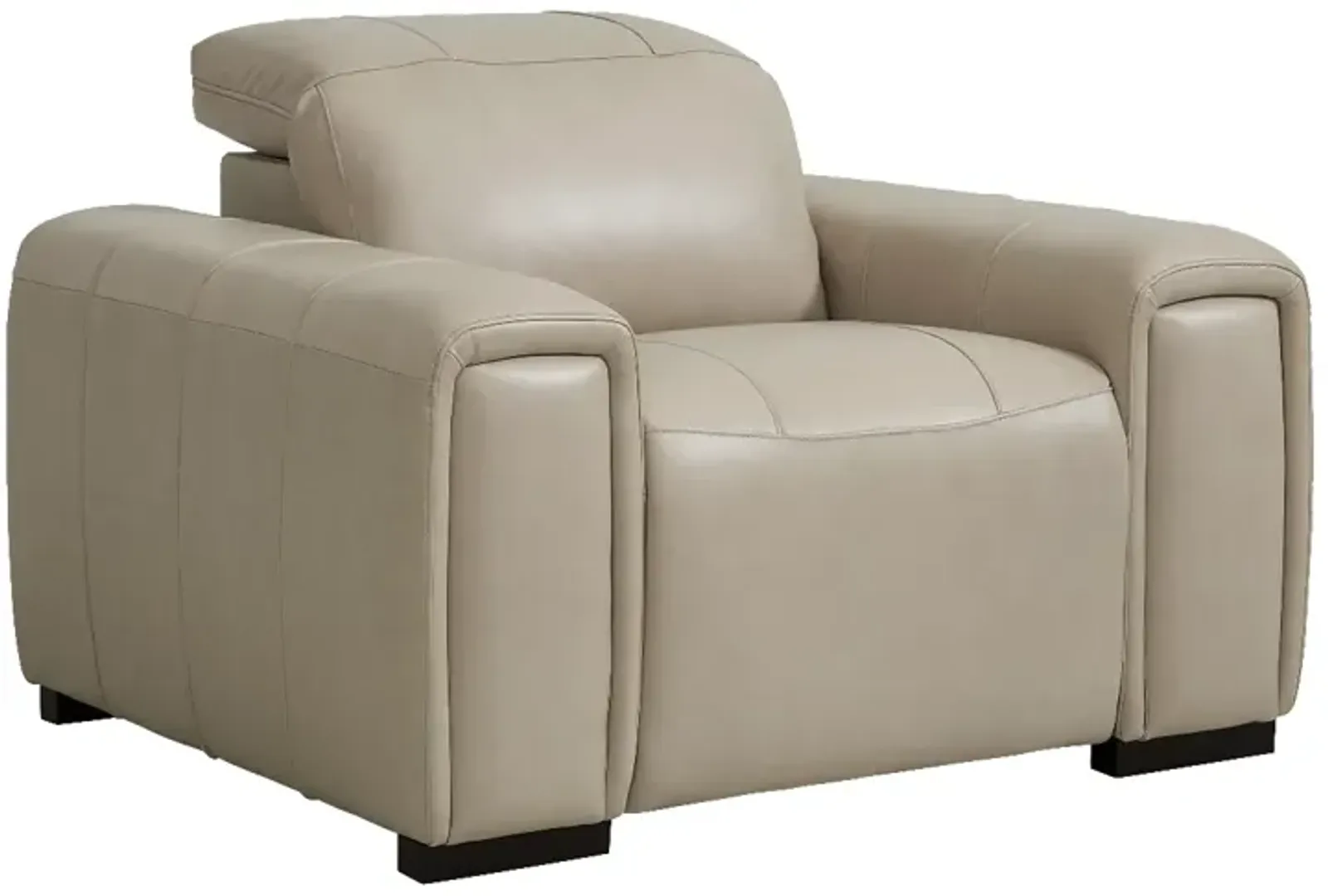 Drew & Jonathan Home Ivory Leather Power Recliner