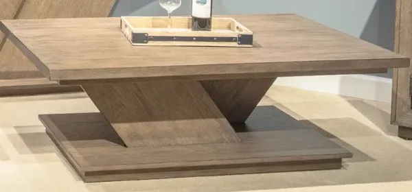 Liberty Furniture Aspen Sky Weathered Saddle Brown Cocktail Table
