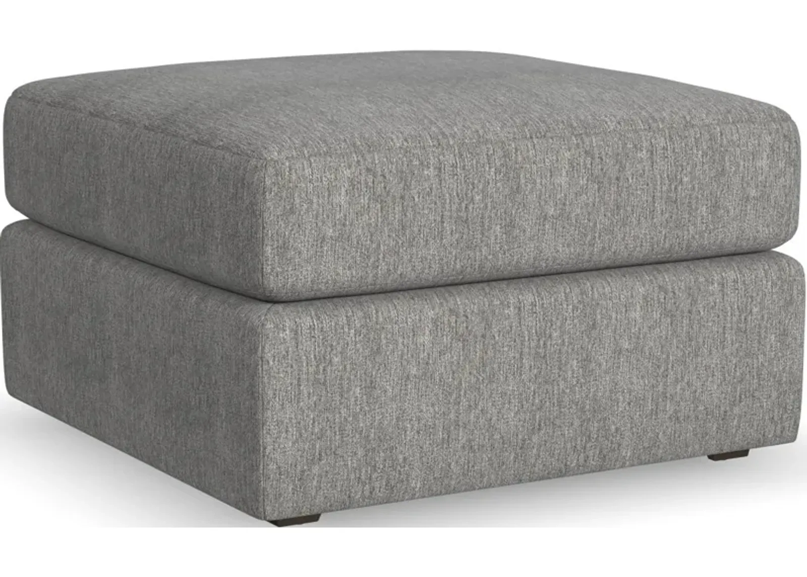 Flex by Flexsteel® Gray Square Bumper Ottoman