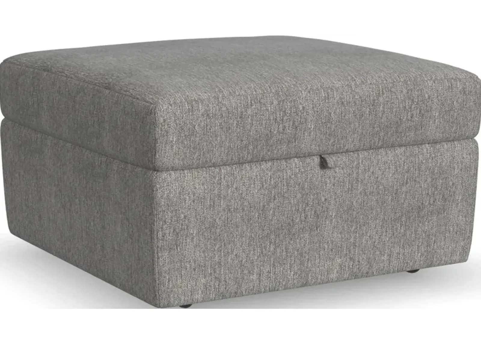 Flex by Flexsteel® Gray Square Storage Ottoman