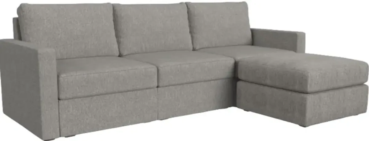 Flex by Flexsteel® Pebble Standard Arm Sofa with Ottoman