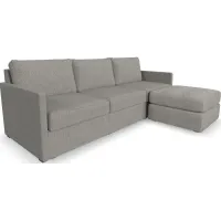 Flex by Flexsteel® Gray Chaise Sofa with Ottoman