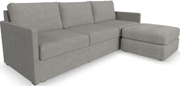 Flex by Flexsteel® Pebble Chaise Sofa with Ottoman