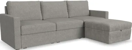 Flex by Flexsteel® 4-Piece Pebble Modular Sofa with Storage Ottoman