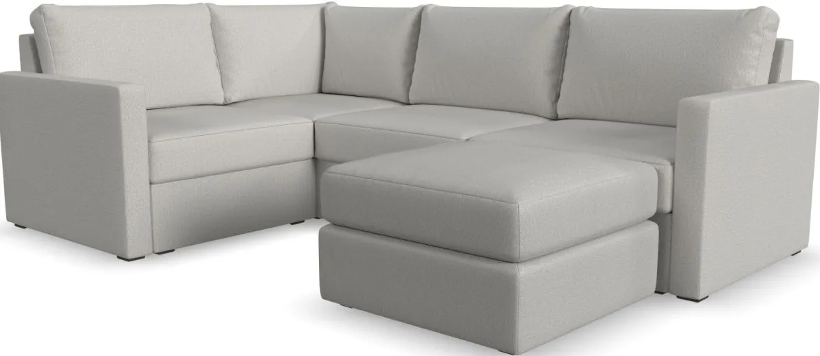 Flex by Flexsteel® 5-Piece Frost Sectional with Ottoman