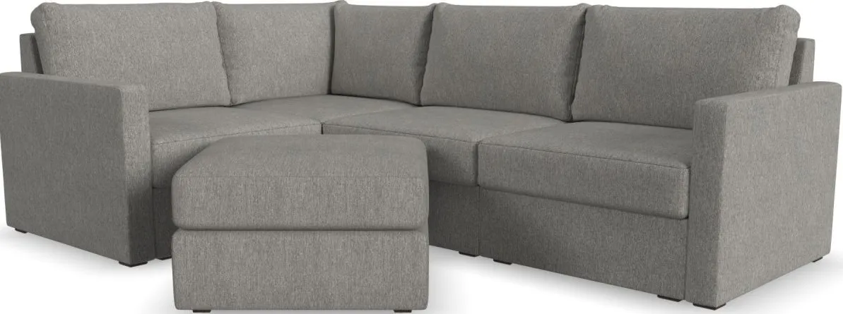 Flex by Flexsteel® 5-Piece Pebble Sectional with Ottoman