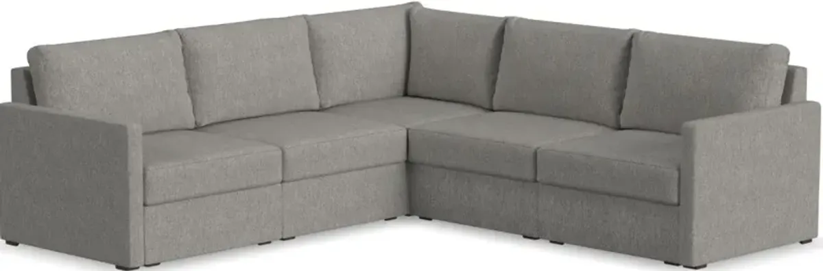 Flex by Flexsteel® 5-Piece Gray 5-Seat Sectional