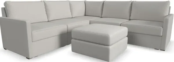 Flex by Flexsteel® 5-Piece Frost 5-Seat Sectional with Ottoman