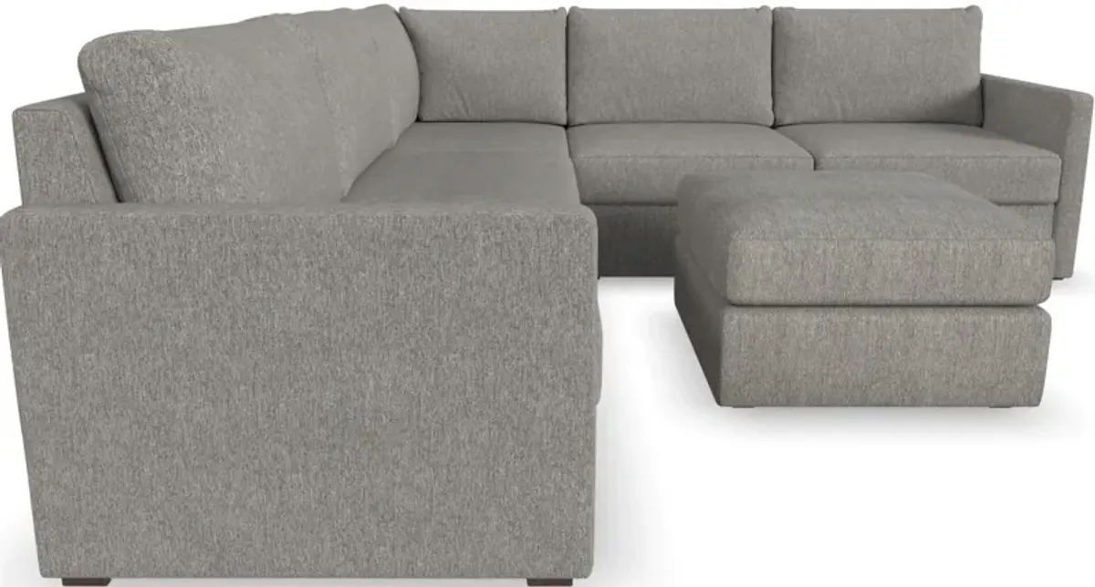 Flex by Flexsteel® 5-Piece Pebble 5-Seat Sectional with Ottoman