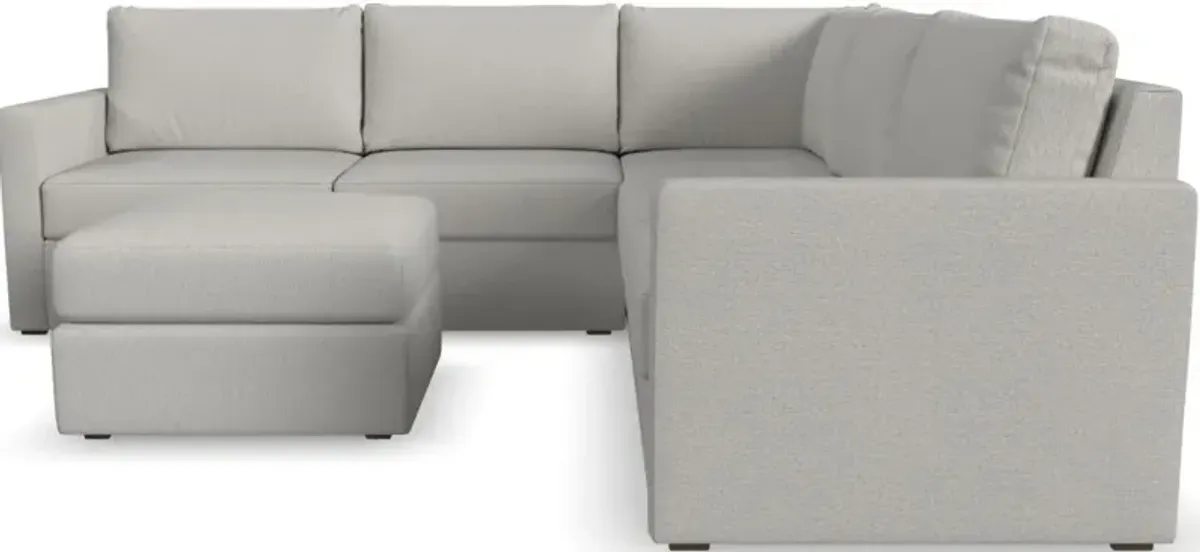 Flex by Flexsteel® 6-Piece Frost Sectional with Ottoman