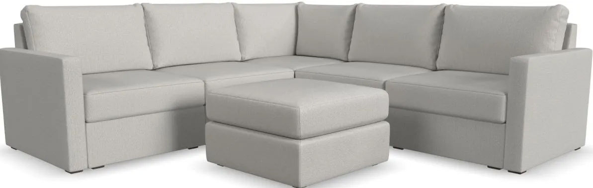 Flex by Flexsteel® 6-Piece Frost Sectional with Ottoman