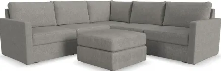 Flex by Flexsteel® 6-Piece Pebble Sectional with Ottoman