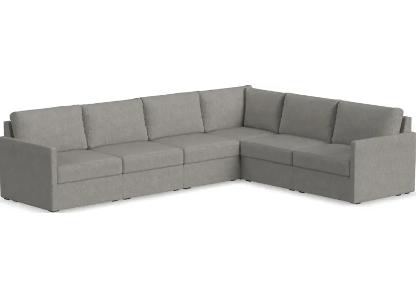 Flex by Flexsteel® 6-Piece Gray 6-Seat Sectional